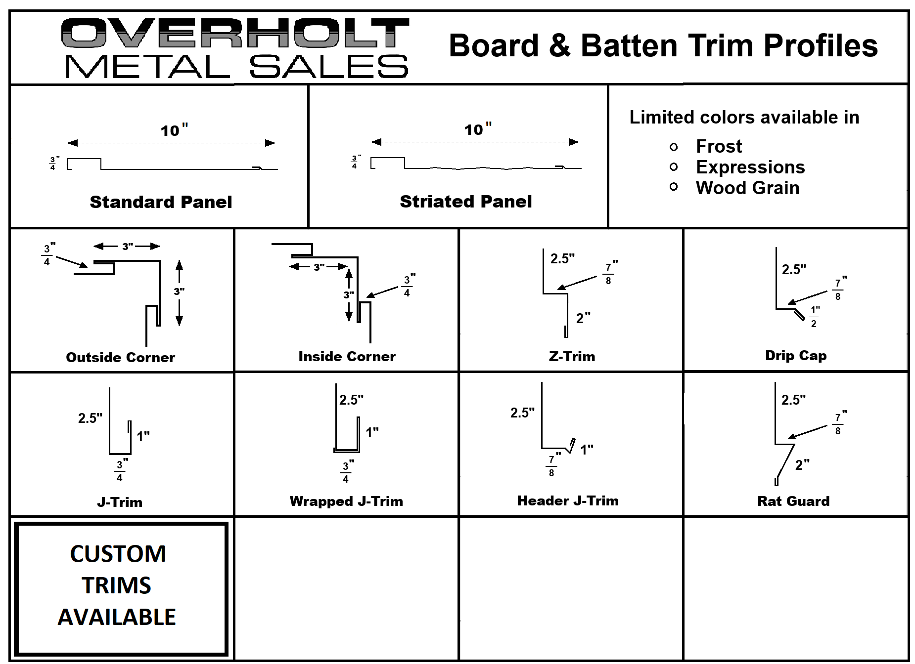 Board & Batten Trim Profiles Board and Batten Siding and trim profiles